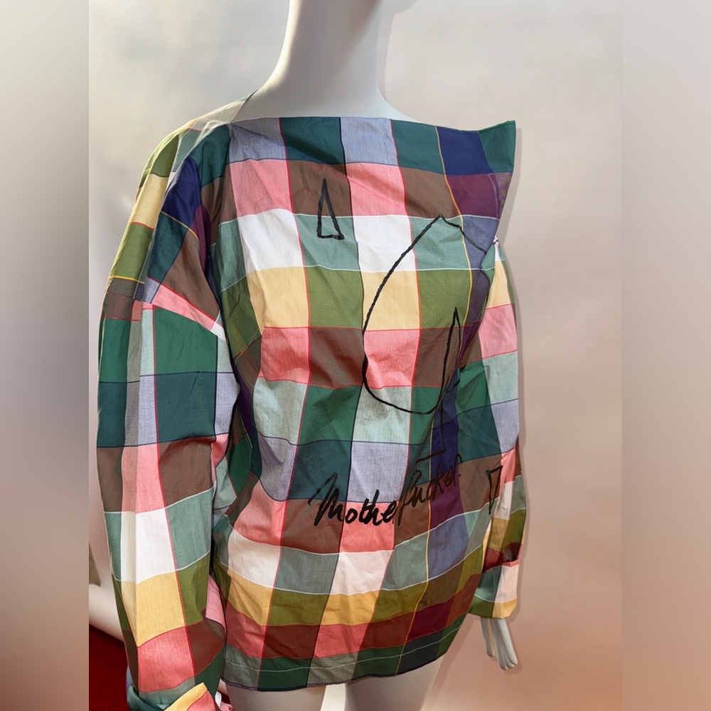 Vivienne Westwood SS18 UNISEX MOTHERFUCKERS WILMA SHIRT CHECK SIZE I BRAND NEW